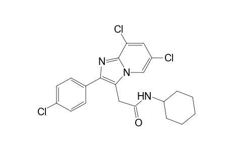 N-Cyclohexyl-[2'-(p-chlorophenyl)-6',8'-dichloroimidazo[1,2-a]pyridin-3'-yl]acetamide