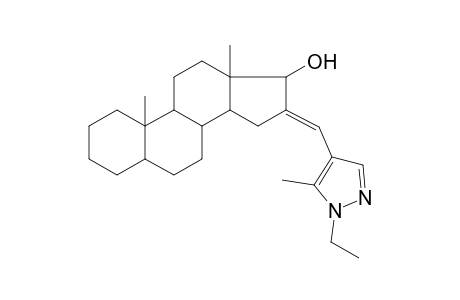 16-(1-Ethyl-5-methyl-1H-pyrazol-4-ylmethylene)-10,13-dimethyl-hexadecahydro-cyclopenta[a]phenanthren-17-ol