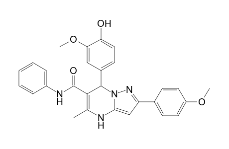 7-(4-Hydroxy-3-methoxyphenyl)-2-(4-methoxyphenyl)-5-methyl-N-phenyl-4,7-dihydropyrazolo[1,5-a]pyrimidine-6-carboxamide