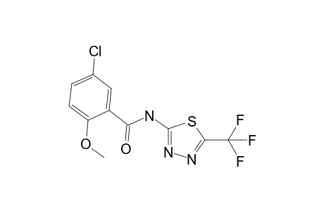 5-Chloro-2-methoxy-N-(5-trifluoromethyl-[1,3,4]thiadiazol-2-yl)benzamide