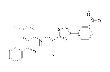 (2E)-3-(2-benzoyl-4-chloroanilino)-2-[4-(3-nitrophenyl)-1,3-thiazol-2-yl]-2-propenenitrile