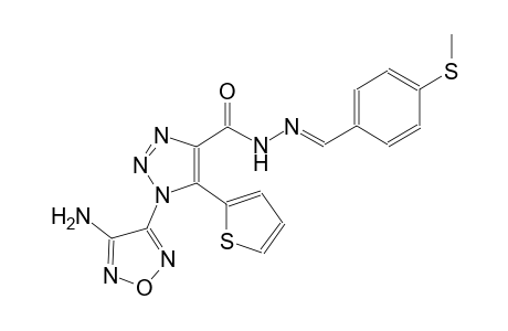 1-(4-amino-1,2,5-oxadiazol-3-yl)-N'-{(E)-[4-(methylsulfanyl)phenyl]methylidene}-5-(2-thienyl)-1H-1,2,3-triazole-4-carbohydrazide