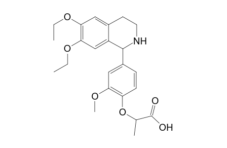 2-[4-(6,7-diethoxy-1,2,3,4-tetrahydroisoquinolin-1-yl)-2-methoxy-phenoxy]propanoic acid