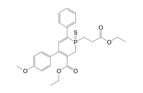 3-Ethoxycarbonyl-1-[2-(ethoxycarbonyl)ethyl]-4-(p-methoxyphenyl)-6-(phenyl)-1,2-dihydrophosphorin 1-sulfide