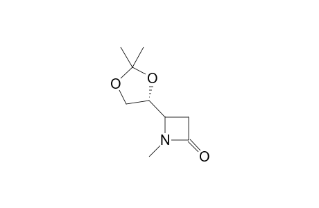 1-Methyl-4-[2,2-dimethyl-1,3-dioxalan-4-yl]-2-azetidinone