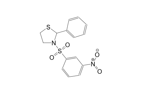 thiazolidine, 3-[(3-nitrophenyl)sulfonyl]-2-phenyl-