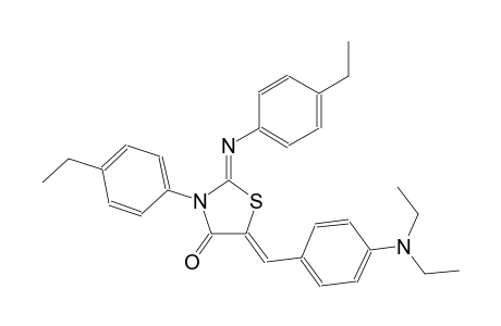 (2Z,5Z)-5-[4-(diethylamino)benzylidene]-3-(4-ethylphenyl)-2-[(4-ethylphenyl)imino]-1,3-thiazolidin-4-one
