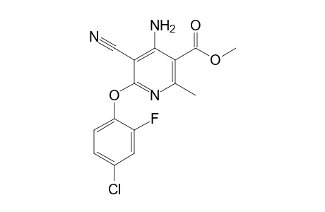 4-Amino-5-cyano-6-(4-chloro-2-fluorophenoxy)-2-methyl-nicotinic acid Methyl Ester