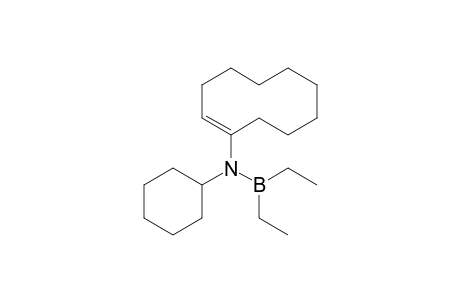 N-Cyclohexyl-N-(diethylboryl)-1-cyclodecen-1-amine