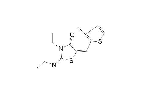 3-Ethyl-2-ethylimino-5-(3-methyl-thiophen-2-ylmethylene)-thiazolidin-4-one