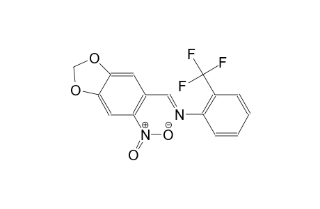 benzenamine, N-[(E)-(6-nitro-1,3-benzodioxol-5-yl)methylidene]-2-(trifluoromethyl)-