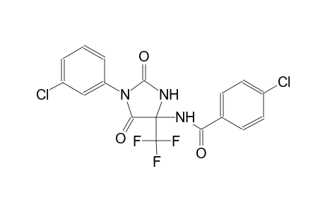 4-chloro-N-[1-(3-chlorophenyl)-2,5-dioxo-4-(trifluoromethyl)-4-imidazolidinyl]benzamide