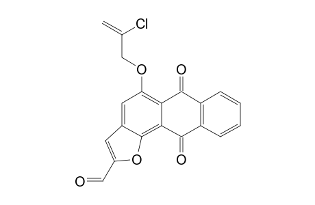 5-(2'-chloroprop-2'-enyloxy)-6,11-dioxo-6,11-dihydroanthra[1,2-b]furan-2-carbaldehyde