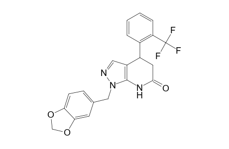 1-(2H-1,3-benzodioxol-5-ylmethyl)-4-[2-(trifluoromethyl)phenyl]-1H,4H,5H,6H,7H-pyrazolo[3,4-b]pyridin-6-one