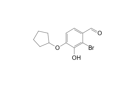 4-Cyclopentyloxy-2-bromo-3-hydroxybenzaldehyde