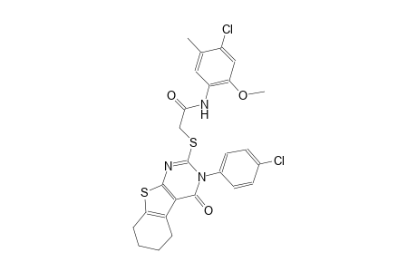 N-(4-chloro-2-methoxy-5-methylphenyl)-2-{[3-(4-chlorophenyl)-4-oxo-3,4,5,6,7,8-hexahydro[1]benzothieno[2,3-d]pyrimidin-2-yl]sulfanyl}acetamide