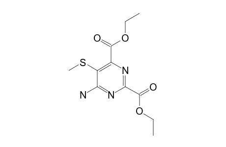 6-AMINO-2,4-BIS-(ETHOXYCARBONYL)-5-(METHYLTHIO)-PYRIMIDINE