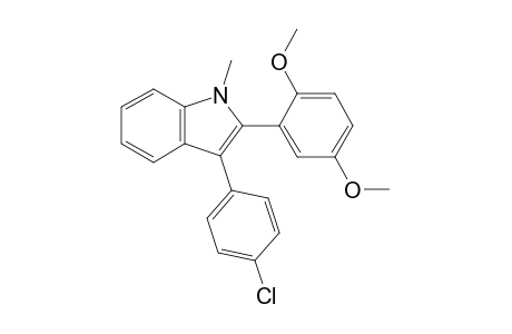 3-(4-Chlorophenyl)-2-(2,5-dimethoxyphenyl)-1-methyl-1H-indole