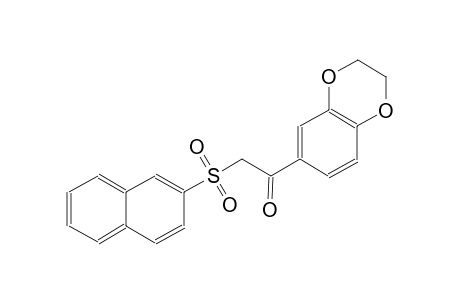ethanone, 1-(2,3-dihydro-1,4-benzodioxin-6-yl)-2-(2-naphthalenylsulfonyl)-