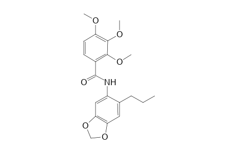 2,3,4-Trimethoxy-N-(6-propyl-1,3-benzodioxol-5-yl)benzamide
