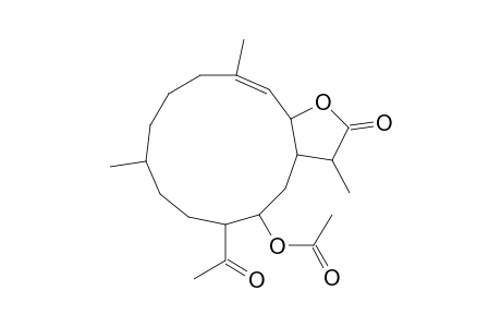 2H-Cyclotrideca[b]furan-2-one, 6-acetyl-5-(acetyloxy)-3,3a,4,5,6,7,8,9,10,11,12,14a-dodecahydro-3,9, 13-trimethyl-