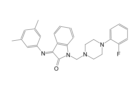 (3E)-3-[(3,5-dimethylphenyl)imino]-1-{[4-(2-fluorophenyl)-1-piperazinyl]methyl}-1,3-dihydro-2H-indol-2-one