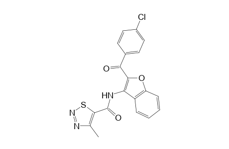 N-{2-[(4-chlorophenyl)carbonyl]-1-benzofuran-3-yl}-4-methyl-1,2,3-thiadiazole-5-carboxamide