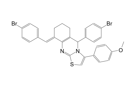 (9E)-9-(4-bromobenzylidene)-5-(4-bromophenyl)-3-(4-methoxyphenyl)-6,7,8,9-tetrahydro-5H-[1,3]thiazolo[2,3-b]quinazoline