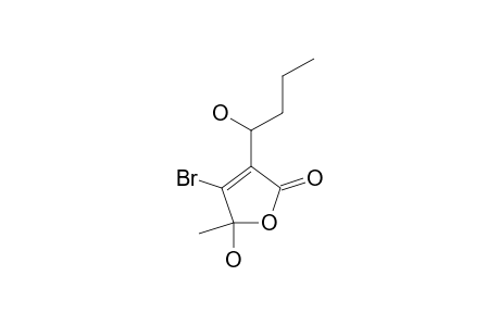 4-BROMO-5-HYDROXY-3-(1-HYDROXYBUTYL)-5-METHYL-2-(5H)-FURANONE;BROMOBECKERELIDE