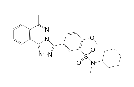 N-cyclohexyl-2-methoxy-N-methyl-5-(6-methyl[1,2,4]triazolo[3,4-a]phthalazin-3-yl)benzenesulfonamide