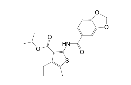 isopropyl 2-[(1,3-benzodioxol-5-ylcarbonyl)amino]-4-ethyl-5-methyl-3-thiophenecarboxylate