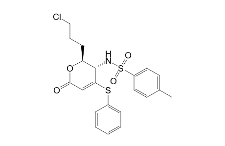 trans-6-(3-Chloropropyl)-4-(phenylthio)-5-(tosylamino)-5,6-dihydropyran-2-one