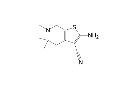 2-amino-5,5,6-trimethyl-4,5,6,7-tetrahydrothieno[2,3-c]pyridine-3-carbonitrile