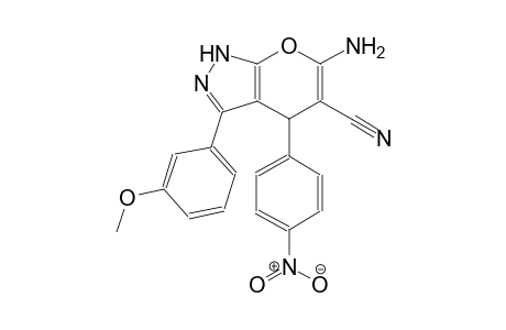 6-amino-3-(3-methoxyphenyl)-4-(4-nitrophenyl)-1,4-dihydropyrano[2,3-c]pyrazole-5-carbonitrile