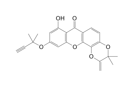 10-(1,1-dimethylprop-2-ynoxy)-8-hydroxy-3,3-dimethyl-2-methylene-[1,4]dioxino[2,3-c]xanthen-7-one