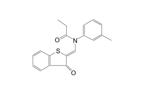 propanamide, N-(3-methylphenyl)-N-[(Z)-(3-oxobenzo[b]thien-2(3H)-ylidene)methyl]-