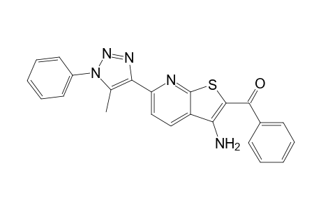 (3-Amino-6-(5-methyl-1-phenyl-1H-1,2,3-triazol-4-yl)thieno[2,3-b]pyridin-2-yl)(phenyl) methanone