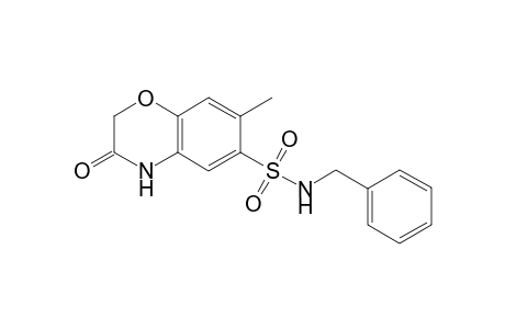 2H-1,4-Benzoxazine-6-sulfonamide, 3,4-dihydro-7-methyl-3-oxo-N-(phenylmethyl)-