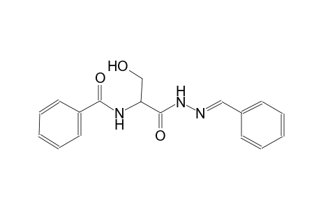 serine, N-benzoyl-, 2-[(E)-phenylmethylidene]hydrazide
