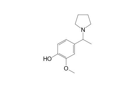 2-methoxy-4-(1-pyrrolidin-1-ylethyl)phenol