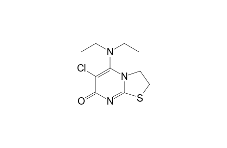 6-chloro-5-(diethylamino)-2,3-dihydro-7H-thiazolo[3,2-a]-pyrimidin-7-one