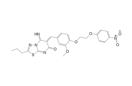 7H-[1,3,4]thiadiazolo[3,2-a]pyrimidin-7-one, 5,6-dihydro-5-imino-6-[[3-methoxy-4-[2-(4-nitrophenoxy)ethoxy]phenyl]methylene]-2-propyl-, (6Z)-