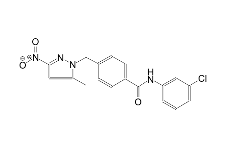 N-(3-chlorophenyl)-4-[(5-methyl-3-nitro-1H-pyrazol-1-yl)methyl]benzamide