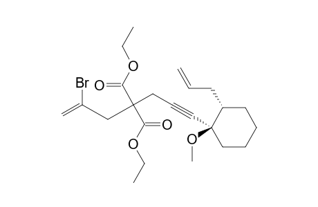 trans-1-[6'-Bromo-4',4'-bis(ethoxycarbonyl)-6'-heptene-1'-ynyl]-1-methoxy-2-(2"-propenyl)cyclohexane
