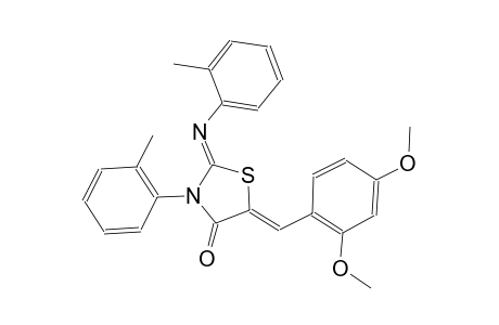 (2Z,5Z)-5-(2,4-dimethoxybenzylidene)-3-(2-methylphenyl)-2-[(2-methylphenyl)imino]-1,3-thiazolidin-4-one