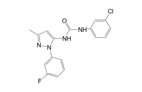 1-(3-Chlorophenyl)-3-[2-(3-fluorophenyl)-5-methyl-3-pyrazolyl]urea
