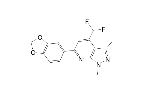6-(1,3-benzodioxol-5-yl)-4-(difluoromethyl)-1,3-dimethyl-1H-pyrazolo[3,4-b]pyridine