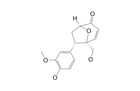 6-(4-HYDROXY-3-METHOXYPHENYL)-5-(HYDROXYMETHYL)-8-OXABICYCLO-[3.2.1]-OCT-3-EN-2-ONE