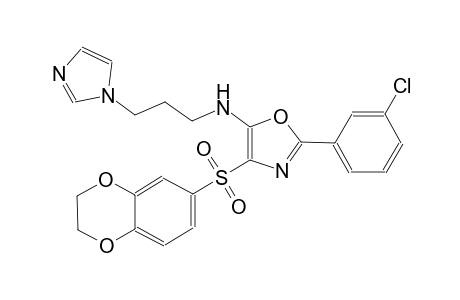 5-oxazolamine, 2-(3-chlorophenyl)-4-[(2,3-dihydro-1,4-benzodioxin-6-yl)sulfonyl]-N-[3-(1H-imidazol-1-yl)propyl]-