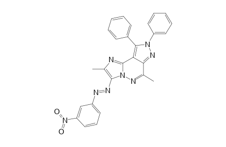 2,6-Dimethyl-3-[3-nitrophenylazo]-8,9-diphenyl-imidazo[1,2-b]pyrazolo[4,3-d]pyridazine